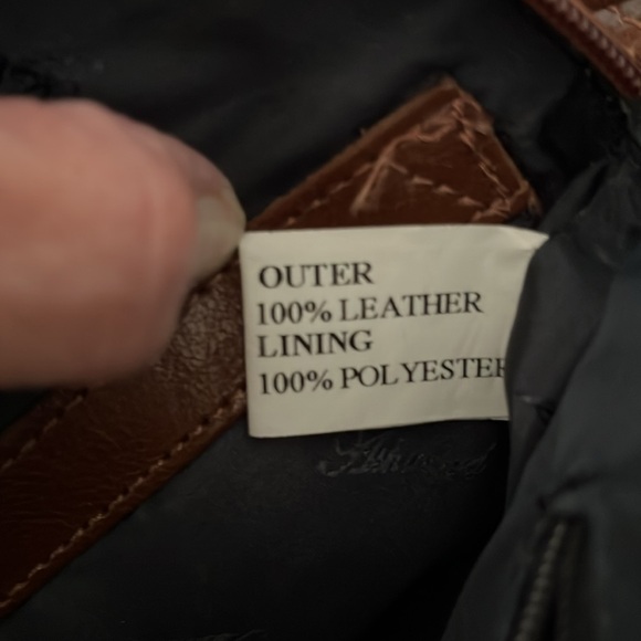 Brown leather crossbody/shoulder bag - Picture 6 of 6